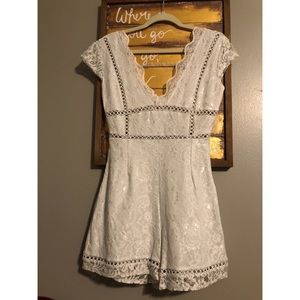 Lace White Romper